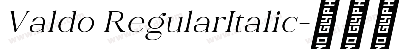 Valdo RegularItalic字体转换